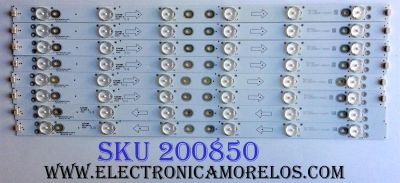 KIT DE LED´S PARA TV (8 PIEZAS) / SANYO TCL-462C750(B3310)-6EA-L / TCL-462C750(B3310)-6EA-R / E334789 / PG7XNZ / 006-P2K1972A / 4C-LB420T-YHASY / 4C-LB420T-YHBSY / TCL-462C750 / PANEL LVF420LGDX E2 V1 / MODELOS DP42D23 / DP42D24 / FW42D25T / PH42B25DG