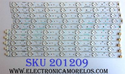 KIT DE LED´S PARA TV (10 PIEZAS) / TOSHIBA J112E0035B / J112E0034B / PANEL LCS400HM03-G03 / MODELO 40L2200U