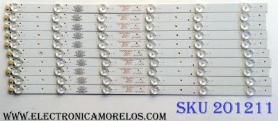 KIT DE LED´S PARA TV (10 PIEZAS) / ACER 303GC490032 / GC49D06-ZC21FG-03 2016-06-21 6S1P / 2010028269-1 / 170526A13 / GC490M03 / PY64080A1 / PANEL BOEI490WQ1/  MODELO EB490QK