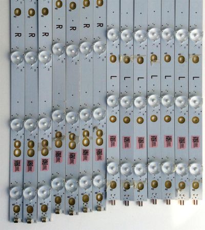 KIT DE LED´S PARA TV (14 PIEZAS) / INSIGNIA LB55120 V1_00 / 210BZ07DR / 210BZ07DL / 43030M04L / PANEL TPT550U2-D72.L REV:S01B / MODELO NS-55DR620NA18 - Imagen 2