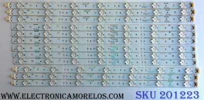 KIT DE LED´S PARA TV (12 PIEZAS) / RCA J112E0058A / J112E0059A / J112E0060A / J112E0061A / E85792 / PANEL V500HJ1-P01-12V / MODELO LED50B45RQ V519-LE50B4C-B100228