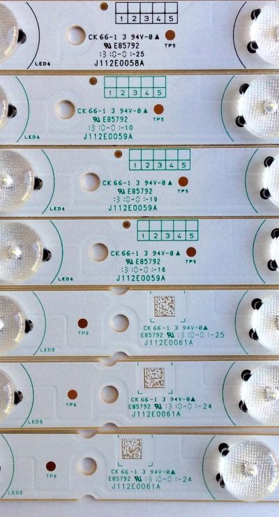 KIT DE LED´S PARA TV (12 PIEZAS) / RCA J112E0058A / J112E0059A / J112E0060A / J112E0061A / E85792 / PANEL V500HJ1-P01-12V / MODELO LED50B45RQ V519-LE50B4C-B100228 - Imagen 3