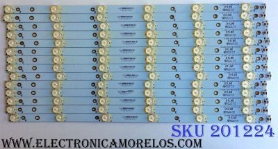 KIT DE LED´S PARA TV (14 PIEZAS) / VIZIO GJ-D2P5 / 2K15-550-D712-V6 / 01L90 / U-EDLBC23U5-D / PANEL TPT550U2-EQYSHM.G REV:S1H / MODELO D55U-D1 LTM7UCAR