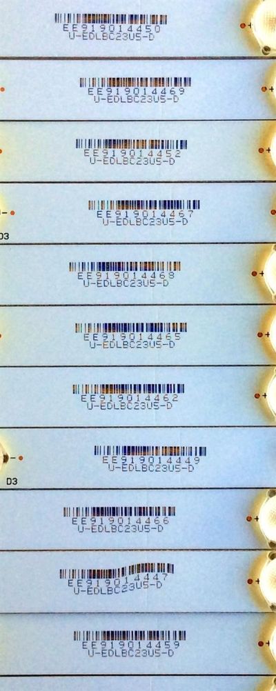 KIT DE LED´S PARA TV (14 PIEZAS) / VIZIO GJ-D2P5 / 2K15-550-D712-V6 / 01L90 / U-EDLBC23U5-D / PANEL TPT550U2-EQYSHM.G REV:S1H / MODELO D55U-D1 LTM7UCAR - Imagen 2