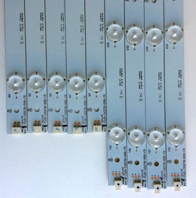 KIT DE LED´S PARA TV ((INCOMPLETO SOLO 9 PIEZAS)) / SHARP GJ-500-DLEDII-D711-R-V4 / GJ-500-DLEDII-D711-L-V4 / E348423 / PANEL TPT500J1-HVN04 REV:S17TE / MODELO LC-50LE541U - Imagen 2