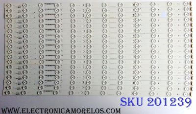 KIT DE LED´S PARA TV (18 PIEZAS) VIZIO E700DLB002-005 / E340369 / PANEL S700FU1-1 / 76040WC00-600-G / MODELOS P7002UI-B3 / P7002UI-B3LFTRREAQ / P702UI-B3