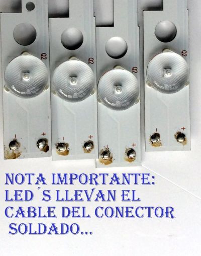 KIT DE LED´S PARA TV (4 PIEZAS) AVERA LGL4949-3030JF-ES-106 / E177671B/PEC BPM1V0 / 161012-18B/M2/30 WY-6102A-A / PANEL LSC490FN03 / MODELO 49EQX10 - Imagen 2