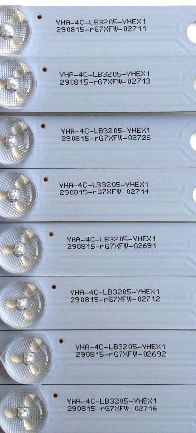 KIT DE LEDS ORIGINAL PARA TV TCL 8 PIEZAS / NUMERO DE PARTE TOT_32F3800A_2X5_3030C_V3 / YHA-4C-LB3205-YHEX1 / E334789 / PANEL LVF550CS0T / MODELO 55FS3750 / 55FS3750TCAA - Imagen 4