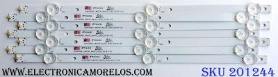 KIT DE LED´S PARA TV (7 PIEZAS) / TOSHIBA SVK430AE1_WICOP_Rev03_3LED_20161125 / PC64592 / E320262 / I0625H / A105C3 / PANEL´S K430WDRC / K430WDRA / MODELO 43L420U