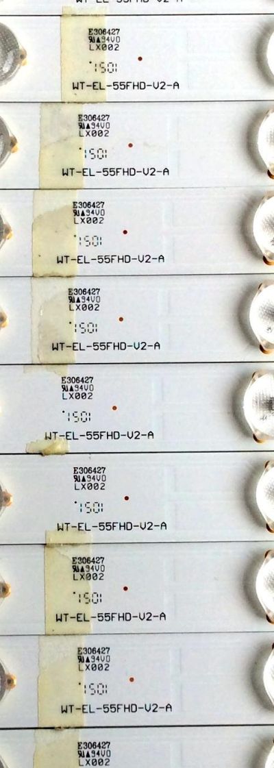 KIT DE LED´S PARA TV (16 PIEZAS) VIZIO WT-EL-55FHD-V2-A / WT-EL-55FHD-V3-B / WT-EL-55FHD-V3-C / F105N8R(P35)F / PANEL T550QVN03.0 / MODELOS M55-C2 / M55-C2 LWZASBAR - Imagen 6