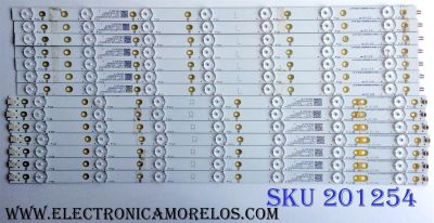 KIT DE LED´S PARA TV (14 PIEZAS) / INSIGNIA LB-PF3030-GJD2P6557X14AJG2-L-H / LB-PF3030-GJD2P6557X14AJG2-R-H / L4T47V6ZBR00 / 210BZ07DL4334DM00X / 55AJG2-L / 55AJG2-R / PANEL TPT550U1-QVN05.U / MODELO NS-55DR620NA18