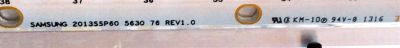 LED PARA TV / ((INCOMPLETO SOLO 1 PIEZA)) / SHARP 2013SSP60 / RB128WJ3 / SAMSUNG 2013SSP60 5630 76 REV1.0 / PANEL JE600D3HD60Z / MODELO LC-60LE857U - Imagen 2
