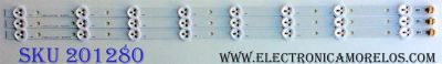 KIT DE LED´S PARA TV (3 PIEZAS) / TOSHIBA STT320A84_REV6.0_8_120629 / T2141 / PANEL C320LD-DH66 REV.1A / MODELO 32L1300U
