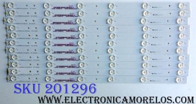 KIT DE LED´S PARA TV (11 PIEZAS) / HISENSE 1149320 / HE50SLKVH / 127MA42R-B1 / Hisense_50_HD500DU-B01_010_11x6_3030C_6S1P REV.V1 / PANEL HD500DU-B01(010)\F2\SS0\GM\ROH / MODELO 50H6C / 50H7GB1