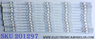 KIT DE LED´S PARA TV (11 PIEZAS) / HISENSE 1182314 / 115MA061L-B1 / HE60PWLZH / E348435 / NS-MCPCB-1450 / PANEL HD600N3U22\S1\GM\ROH / HD600N3U22-L2 /S0/GM/ROH / 220696 / HD650S1U71\S8\GM\CKD\ROH / MODELO 60DU6070 / 60H6E