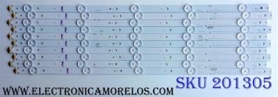 KIT DE LED´S PARA TV (10 PIEZAS) / HISENSE 1174600 / LM41-00213A / SAMSUNG_2015CHI550_FCOM_05_E33_15_REV1.0_151117 / E166702 / PANEL'S HD550K3F81-TX\S2\GM\ROH / HD550K3F81-TX\S3\GM\ROH / MODELO 55H4D / NS-55D420NA18