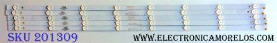 KIT DE LED´S PARA TV (5 PIEZAS) / VIZIO 303GC430037 / GC43D08-ZC21AG-09 / E469119 / GC430M07 / C3HA21 / 2010033385-2 / 170927B9 / 344761000114000 / PANEL BOEI430WU1 8N17A09 / MODELO D43n-E4 LHBFVNKT