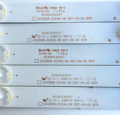 KIT DE LED´S PARA TV (5 PIEZAS) / VIZIO 303GC430037 / GC43D08-ZC21AG-09 / E469119 / GC430M07 / C3HA21 / 2010033385-2 / 170927B9 / 344761000114000 / PANEL BOEI430WU1 8N17A09 / MODELO D43n-E4 LHBFVNKT - Imagen 3