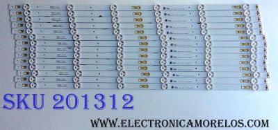 KIT DE LED´S PARA TV (14 PIEZAS) / HISENSE JL.D65061330-003AS-M / JL.D65061330-003BS-M / 1178979 / 0007 / 739628 / 1178979 / 18A F5 B 30 B1 N171204 WH / PANEL HD650M5U52-B1\S0\GM\ROH / 217179 / MODELO 65H6D