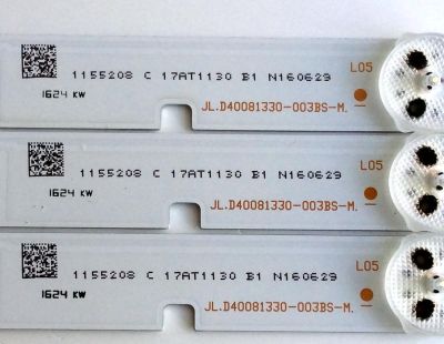 KIT DE LED´S PARA TV HISENSE ((3 PIEZAS)) / NUMERO DE PARTE JL.D40081330-003BS-M / 1155208 / 1175553 / PANEL`S JHD396DF / JHD396D5F01 / HD396DF / JHD396DF-E01 / HD400DF-E33/F2/S9/GM/ROH / MODELOS / 40H3B / 40H5B / 40H3C1 / LC-40LB480U / NS-40D510NA19 - Imagen 3