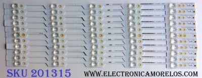 KIT DE LED´S PARA TV (11 PIEZAS) SHARP HISENSE_60_HD600N3U22_11X5_3030C_D6T-2D1_W19_5S1P REV.V0 / 1186149 / 120MA72L-B1 / HE60Q4MNF97 / PANEL`S HD600N3U23\XP\S0\GM\CKD\ROH / HD600N3U23 / MODELO LC-60P6070U / NS-48D510NA15