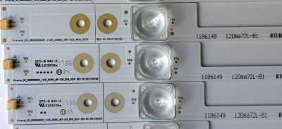 KIT DE LED´S PARA TV (11 PIEZAS) SHARP HISENSE_60_HD600N3U22_11X5_3030C_D6T-2D1_W19_5S1P REV.V0 / 1186149 / 120MA72L-B1 / HE60Q4MNF97 / PANEL`S HD600N3U23\XP\S0\GM\CKD\ROH / HD600N3U23 / MODELO LC-60P6070U / NS-48D510NA15 - Imagen 2