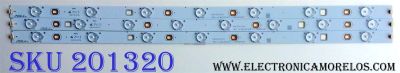 KIT DE LED`S PARA TV (3 PIEZAS) TCL 006-P2K1975A / TCL 32LE450U-787-7EA / 4C-LB320T-YH8ASP / UK5XZ8 / PANEL LVW320AUDX E1 V1 / MODELO LC-32LE450U