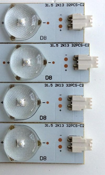 KIT DE LED´S PARA TV (4 PIEZAS) / SANYO 31.5 2K13(32PCS)-V1 / 31.5 2K13 / 32PCS-C2 / EPDHBRSF7C309-F46 / PANEL TPT315B5-A042 REV:21A / MODELO DP32D13 P32D13-00 - Imagen 3