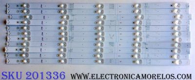 KIT DE LED´S PARA TV (11 PIEZAS) SHARP S_2017CHI600_FL30_05_HLD_REV1.0_LM41-00451A_170327 / 1174585 / R728 G / E166702 / PANEL`S HD600N3U21-L2\S0\GM\ROH / HD600N3U21 / MODELO LC-60P6070U