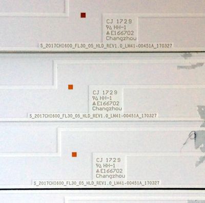 KIT DE LED´S PARA TV (11 PIEZAS) SHARP S_2017CHI600_FL30_05_HLD_REV1.0_LM41-00451A_170327 / 1174585 / R728 G / E166702 / PANEL`S HD600N3U21-L2\S0\GM\ROH / HD600N3U21 / MODELO LC-60P6070U - Imagen 3