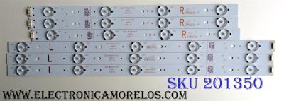 KIT DE LED´S PARA TV LG (6 PIEZAS) NUMERO DE PARTE 5835-W40001-RP20 / 5835-W40001-LP20 / VER0.0 / 10-10126A-02A / 10-10125A-03A / PANEL RDL400FY(QD0-406)REV.00 / MODELO 40LH500-UA