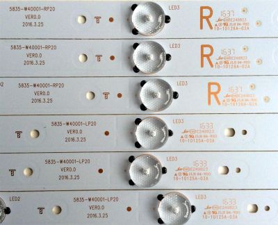 KIT DE LED´S PARA TV LG (6 PIEZAS) NUMERO DE PARTE 5835-W40001-RP20 / 5835-W40001-LP20 / VER0.0 / 10-10126A-02A / 10-10125A-03A / PANEL RDL400FY(QD0-406)REV.00 / MODELO 40LH500-UA - Imagen 4