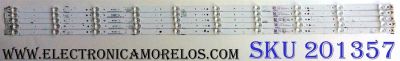 KIT DE LED´S PARA TV (5 PIEZAS) / HISENSE  1187275 / CRH-BK55S1U51S3030T05107BE / CRH-BK55S1U51S3030T05107BE-REV1.3 JS / L07AY166K21D70R-B1 / PANEL HD550S1U51-T0 / MODELO 55H6E