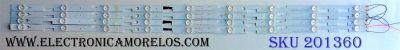 KIT DE LED´S PARA TV (4 PIEZAS) / AVERA LGL4949-3030JF-ES-106 / 160821/18A/M1/30/WY-6102AB / 160819/18A/M1/30/WY-6102AB / PANEL`S LSC490FJ01 / LSC490FJ01-W / MODELO 49EQX10