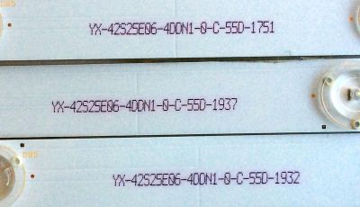 KIT DE LED`S PARA TV (3 PIEZAS) / INSIGNIA 420TV07 V2 / SUNG WEI 16V0A E74739 94V-0 / YX-42S25E06-4DDN1-0-C-55D / PANEL T430HVN01.7 / MODELO NS-43D420NA16 - Imagen 2