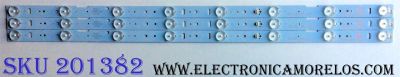 KIT DE LED´S PARA TV (3 PIEZAS) / UPSTAR ZH32D08-ZC14F-01 / 31-315-316-33 / E243157 / N285D-0 / 2010002593/B22 / 141015A2 / PANEL TH315L424 / MODELOS P32EA8 / P32EE7