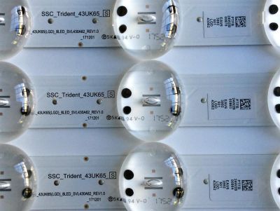 KIT DE LED´S PARA TV (3 PIEZAS) / LG SSC_Trident_43UK65_S / EAV63992501 / SSC_43UK65(LGD)_8LED_SVL430A62_REV1.0_171201 / PTFB 24W2B / PTFB24W2B / _171201 / EAV6 3992 501 LGD 43062 / PANEL HC430DQG-SLUR2-914X / 43UK6500AUA BUSWLJM - Imagen 2