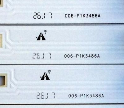 KIT DE LED´S PARA TV TOSHIBA ((8 PIEZAS)) / NUMERO DE PARTE 4C-LB550T-YHK / TCL_ODM_55_D1500_8X5_3030C_V1 / 070817-UR7XGB-00614 / YHE-4C-LB550T-YHK / PANEL LVF550CSDX E11 V7 / MODELO 55L510U18 - Imagen 4