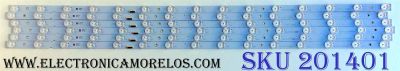 KIT DE LED´S PARA TV (6 PIEZAS) / SONY MBL-49039D615SN2 / CCB 49 MBL-49039D615SN2 / E465853 / 175201T90 / 1752 / 01T90 / EBHF43T3 / H111 / PANEL YD8S005DND01B / MODELO XBR-49X900F