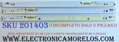 KIT DE LED´S PARA TV (SOLO 3 PIEZAS) / ((INCOMPLETO)) / SAMSUNG VH70-650SMB-R0 / VH70-650SMA-R0 / BN96-30563A / BN96-30564A / HJMT-1 / 94V-0 / 1428 / PANEL CY-SH065DSLV2H / MODELOS UN65H7100AFXZA TH01 / UN65H7100AFXZA / UN65H7150AFXZA / HG65NC890XFXZA