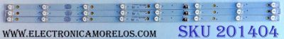 KIT DE LED´S PARA TV (3 PIEZAS) / WESTINGHOUSE TFMT40D08-ZC22FG-04 / 303TH400050 / TH400M23 / 2010026893-1 / 170330A5/813 / 910-400-1049 / MODELO WD40FW2610
