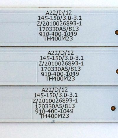 KIT DE LED´S PARA TV (3 PIEZAS) / WESTINGHOUSE TFMT40D08-ZC22FG-04 / 303TH400050 / TH400M23 / 2010026893-1 / 170330A5/813 / 910-400-1049 / MODELO WD40FW2610 - Imagen 2