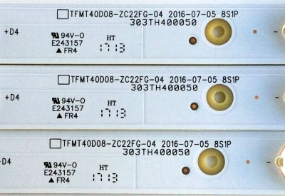 KIT DE LED´S PARA TV (3 PIEZAS) / WESTINGHOUSE TFMT40D08-ZC22FG-04 / 303TH400050 / TH400M23 / 2010026893-1 / 170330A5/813 / 910-400-1049 / MODELO WD40FW2610 - Imagen 3