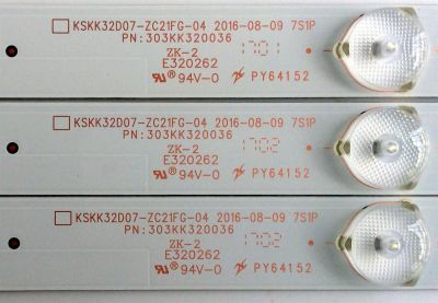 KIT DE LED´S PARA TV (3 PIEZAS) / ELEMENT KSKK32D07-ZC21FG-04 / 303KK320036 / E320262 / PY64152 / E22/E/7 / 120-125-3.9-3.0 / 2010024994-2 / 170115A5 / 21005583 / KK320M11 / PANEL HV320WHB-N81 / MD3238YTBH / MODELO ELEFW328  - Imagen 2