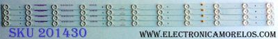 KIT DE LED´S PARA TV (4 PIEZAS) / WESTINGHOUSE C-CNCF43D599 / 910-430-1001 / M2 120-1231M 3.2-3.4V / 3003-D65-DE022 / PANEL T430HVN01.0 / MODELOS WD43FC2380 / WD43FC2380 TW-01801-A043A
