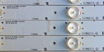 KIT DE LED´S PARA TV ((INCOMPLETO SOLO 9 PIEZAS)) / INSIGNIA HE50R6ZSM94J / 101MA031L-B2 / 1134484 / HISENSE_50_3030C_11x6_6S1P / PANEL HD500DF-B57(010)\T1\S1\GM\ROH / MODELO NS-50D550NA15	 - Imagen 4