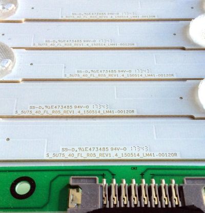 KIT DE LED`S PARA TV (10 PIEZAS) / SAMSUNG BN96-34791A / 34792A / LM41-00117C / 00117B / MU6100-40INCH-L-4EA170724 PANEL CY-GY040HGLVCH / SUSTITUTOS CY-GJ040FLLV1H CY-WJ040HGLV1H CY-GJ040HGLVFH / MOD. UN40MU6290 UE40JU6050 / MAS MODELOS EN DESCRIPCION - Imagen 3