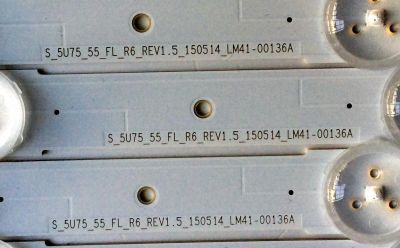 KIT DE LED'S PARA TV SAMSUNG ((12 PIEZAS)) / NUMERO DE PARTE 39660A / 39659A / S_5U75_55_FL_R6_REV1.5_150514_LM41-00136A / S_5U75_55_FL_LB_REV1.5_150514_LM41-00135A / PANEL CY-GK055HGLV5H / MODELOS UN55MU630 / UN55MU630DFXZA FA01 - Imagen 2