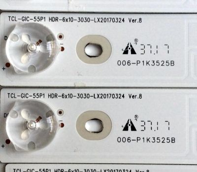 KIT DE LED´S PARA TV (12 PIEZAS) / TCL 006-P1K3525B / TCL-GIC-55P1 / YHA-4C-LB5506-YH06J / YHB-4C-LB5508-YH02J / HDR-6x10-3030-LX20170324 Ver.8 / PANEL LVU550ND1L / MODELO 55P605 - Imagen 5