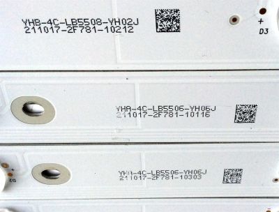 KIT DE LED´S PARA TV (12 PIEZAS) / TCL 006-P1K3525B / TCL-GIC-55P1 / YHA-4C-LB5506-YH06J / YHB-4C-LB5508-YH02J / HDR-6x10-3030-LX20170324 Ver.8 / PANEL LVU550ND1L / MODELO 55P605 - Imagen 4